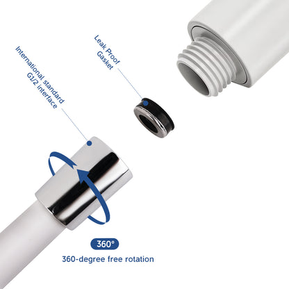 hower Hose 79 Inch PVC Shower Hose White