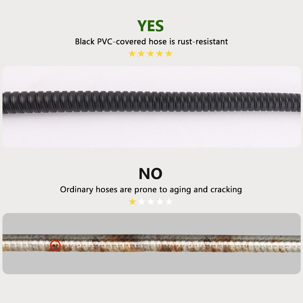 60 Inch PVC Shower Hose - Extra Long PVC Shower Head