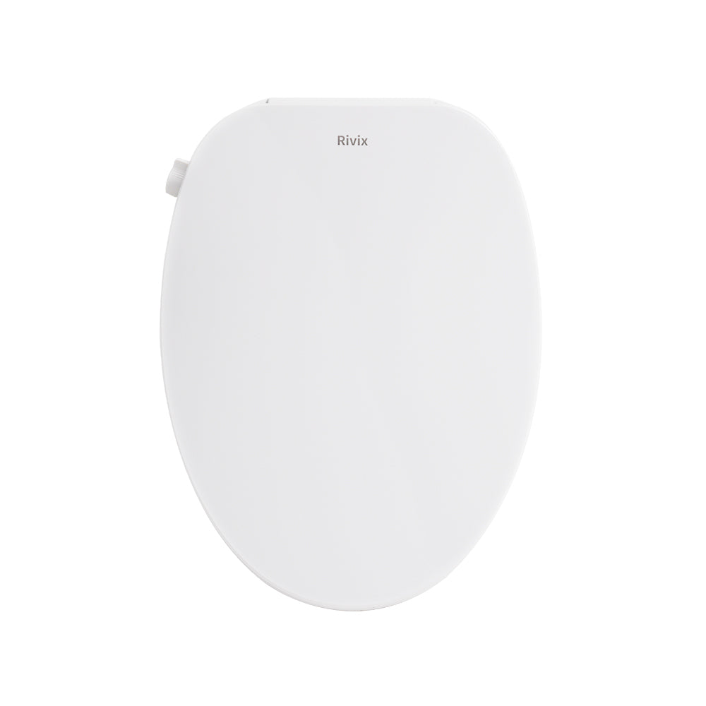 Electric Bidet Toilet Seat, Fits Elongated Toilets, White - Ultimate Comfort with Heated Seat, Built-in Nightlight, Easy Installation - Enhanced Cleanliness with Adjustable Water Settings.